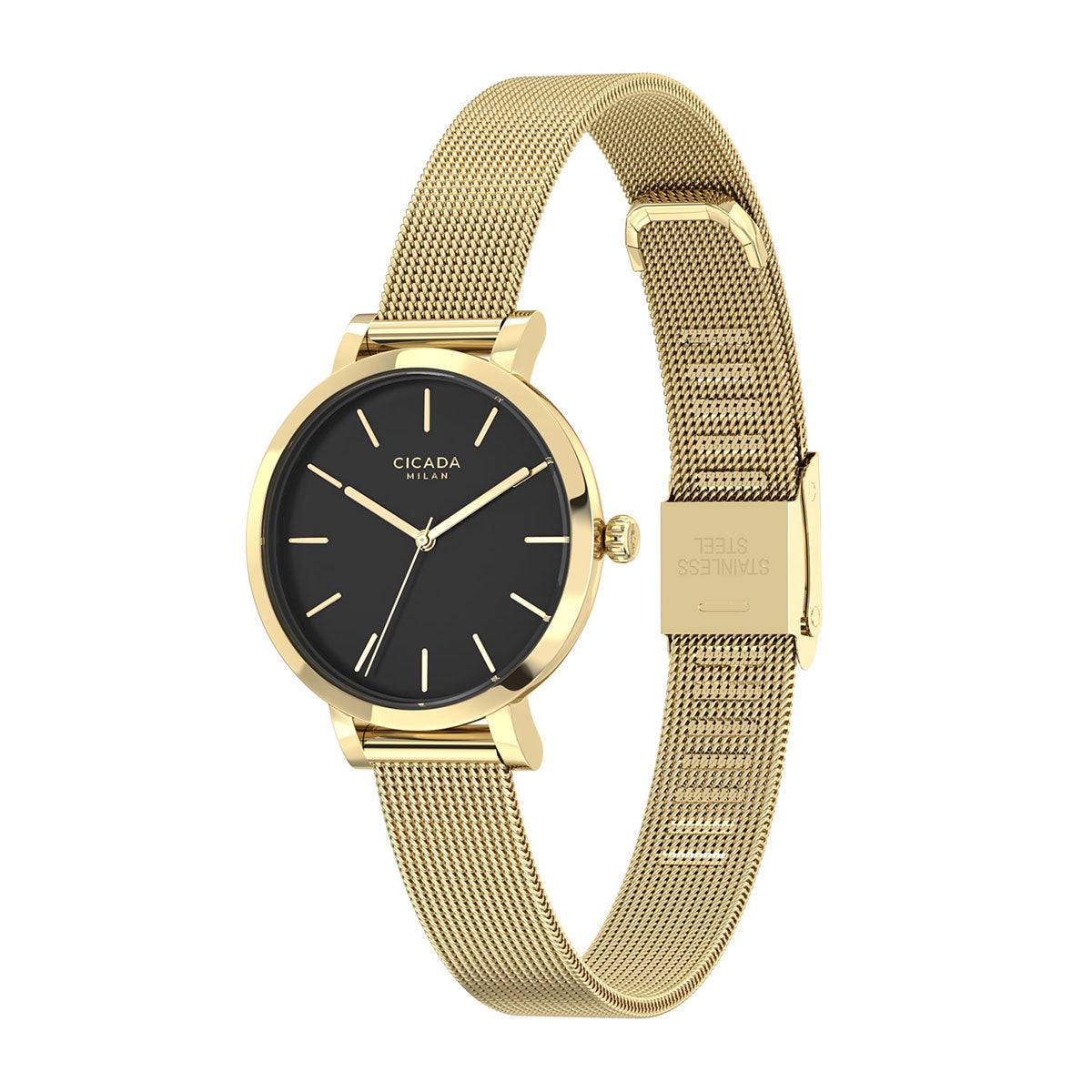 Zegarek na złotej bransolecie - Cicada Modena