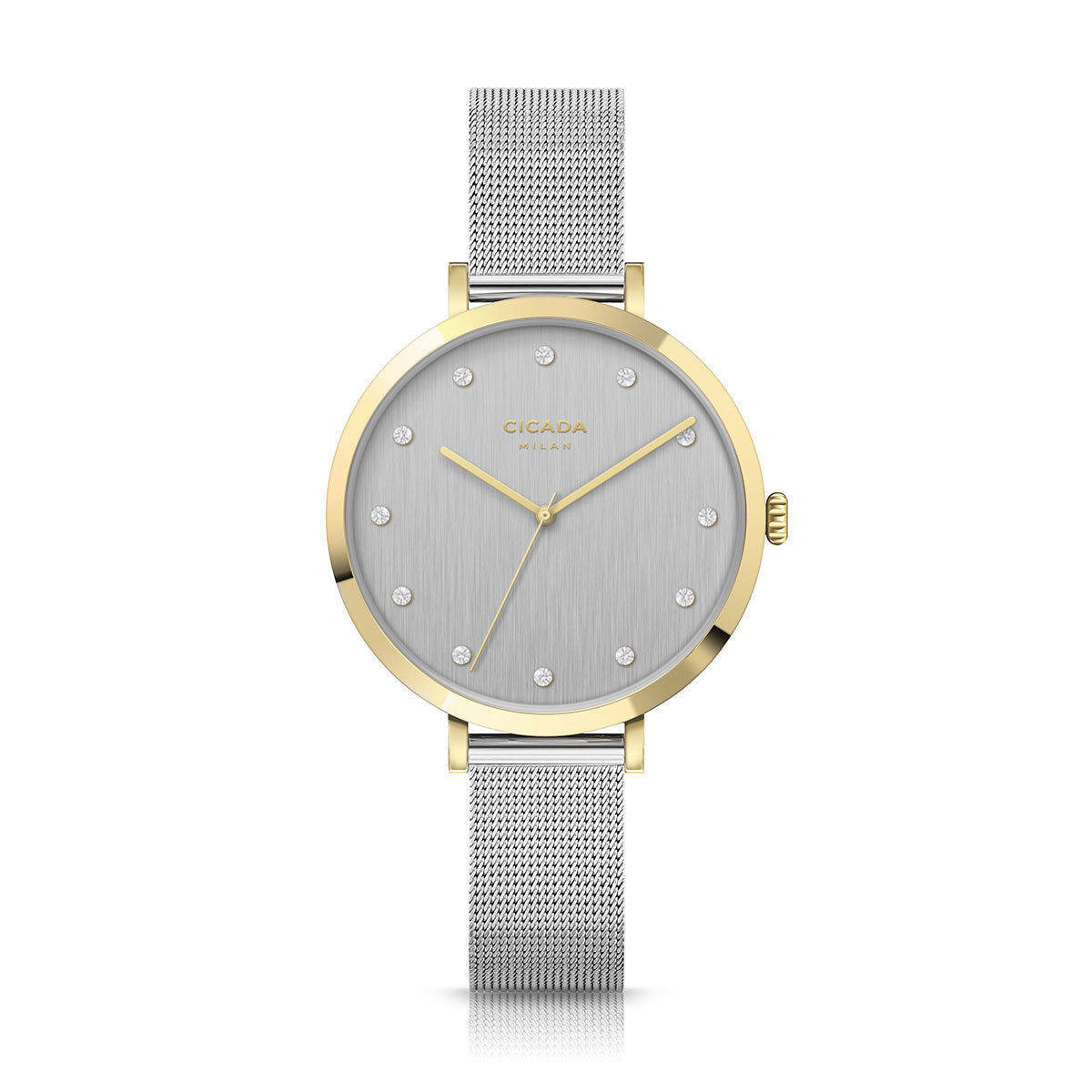 Zegarek na srebrnej bransolecie - Cicada Amazonite