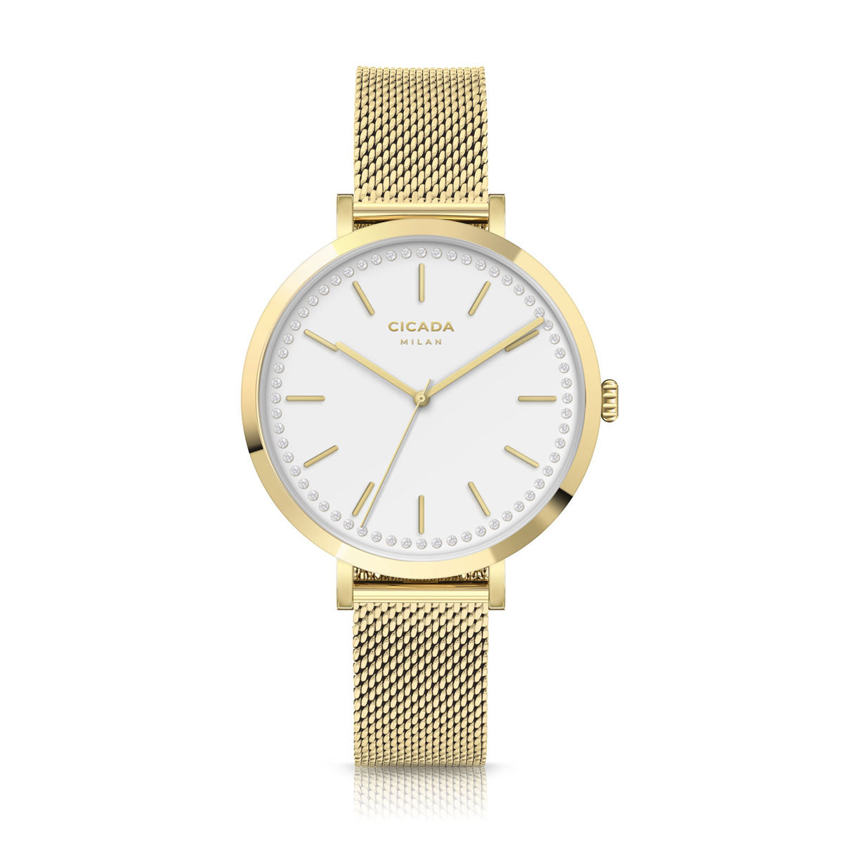 Zegarek na złotej bransolecie - Cicada Marble