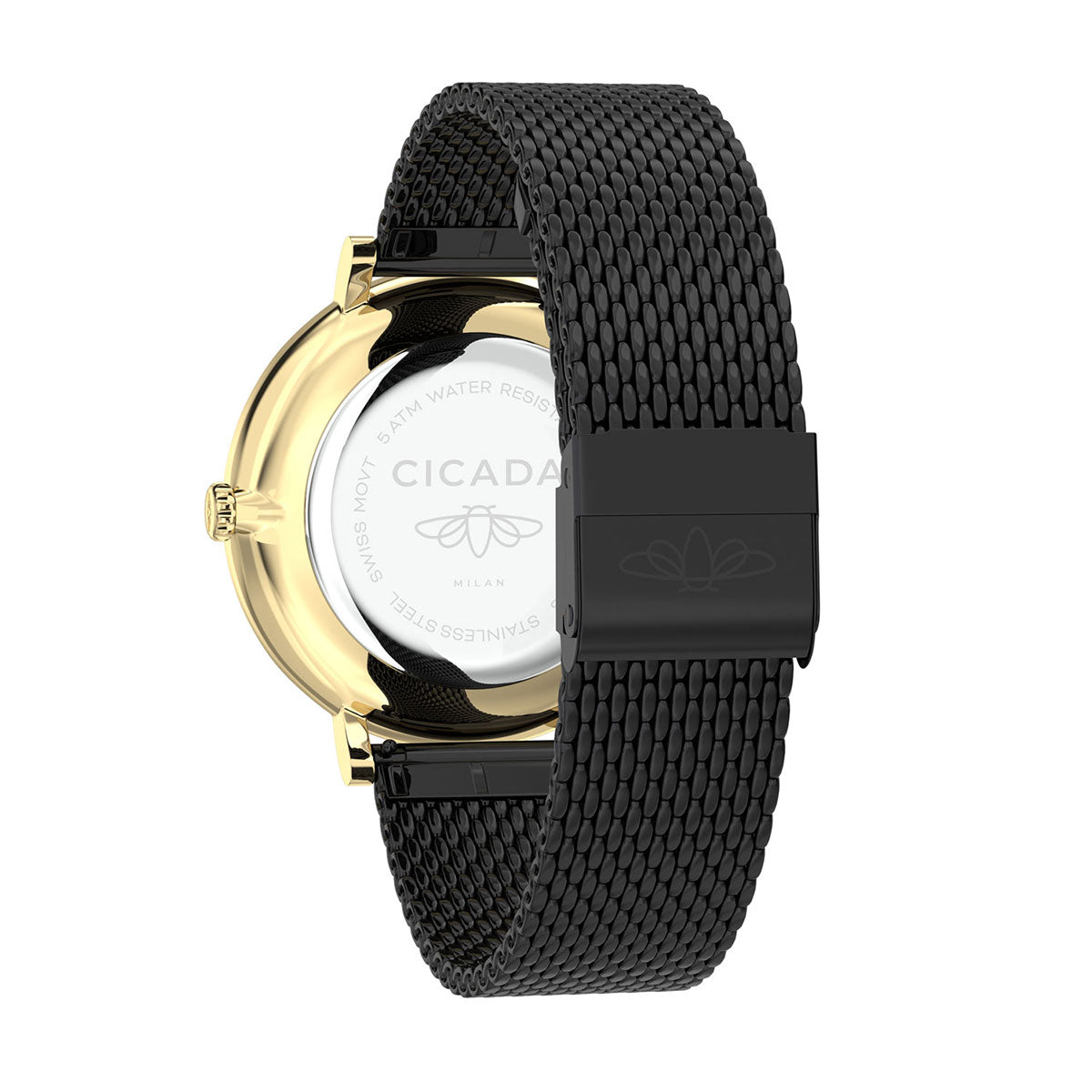 Zegarek na czarnej bransolecie - Cicada Roma NFC