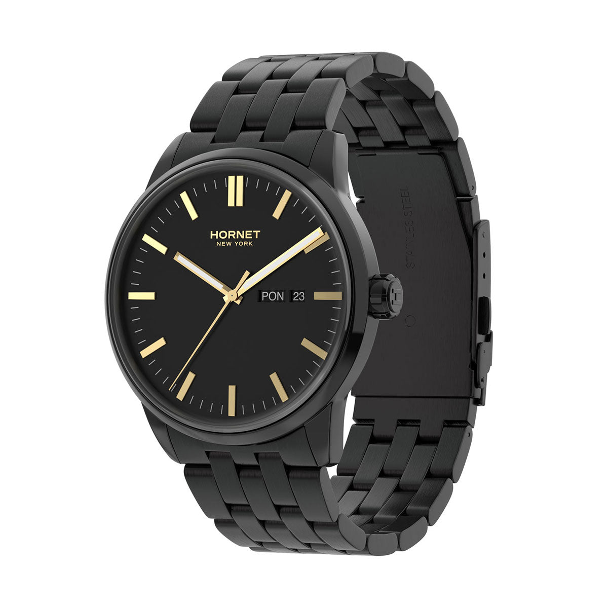 Zegarek na czarnej bransolecie - Hornet Winston