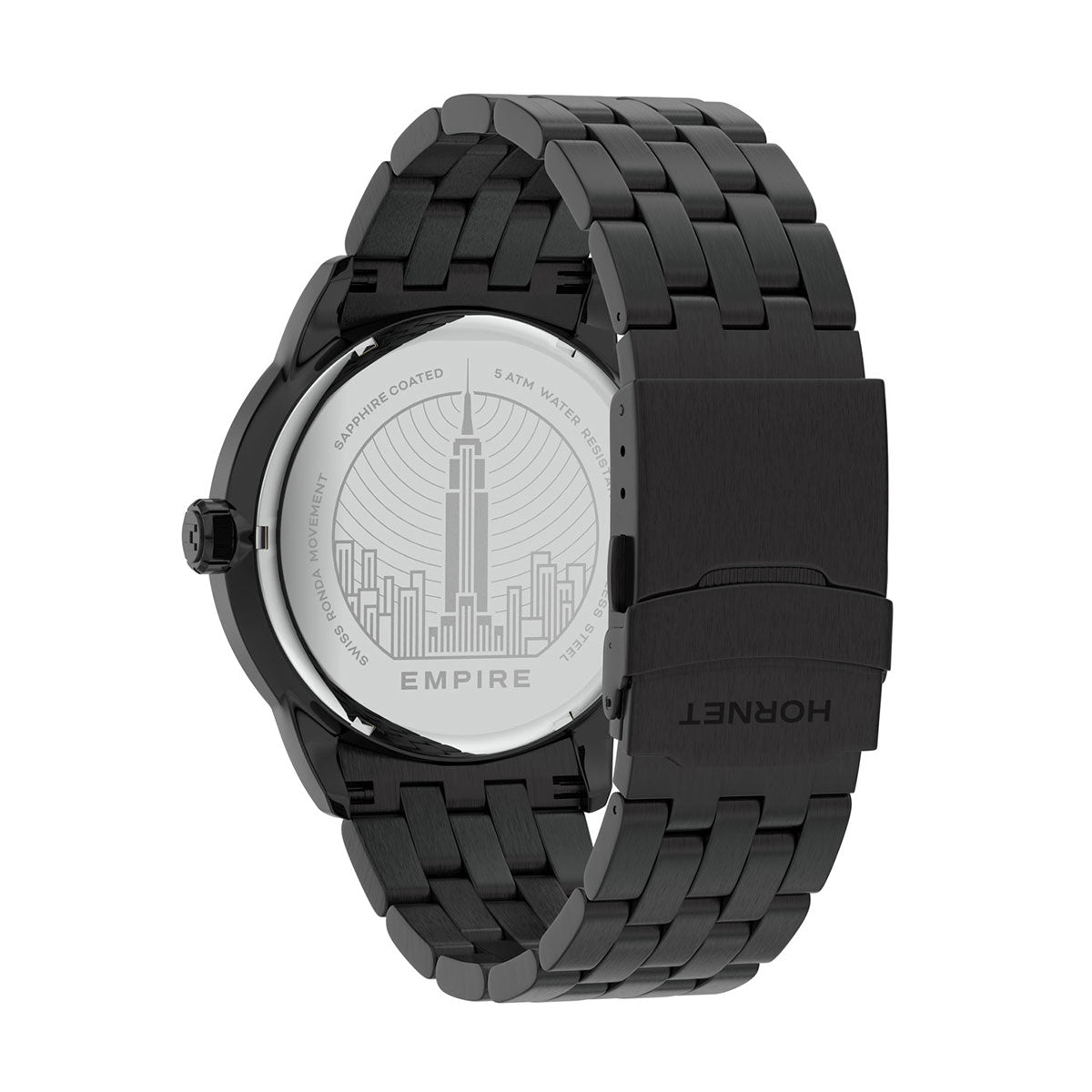 Zegarek na czarnej bransolecie - Hornet Winston