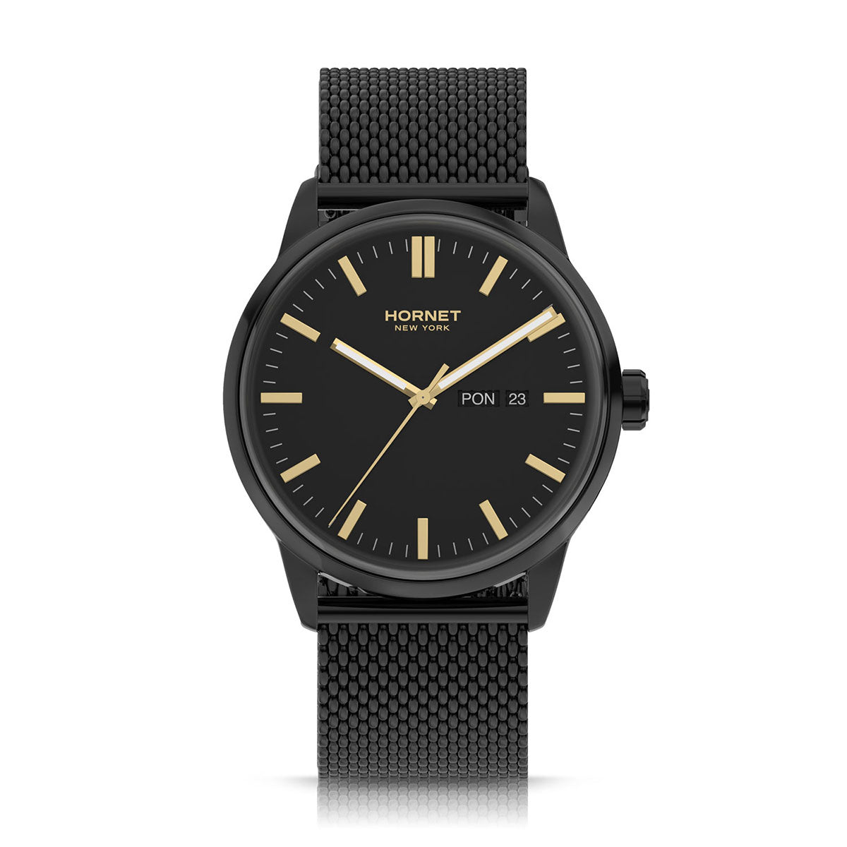 Zegarek na czarnej bransolecie - Hornet Shreve