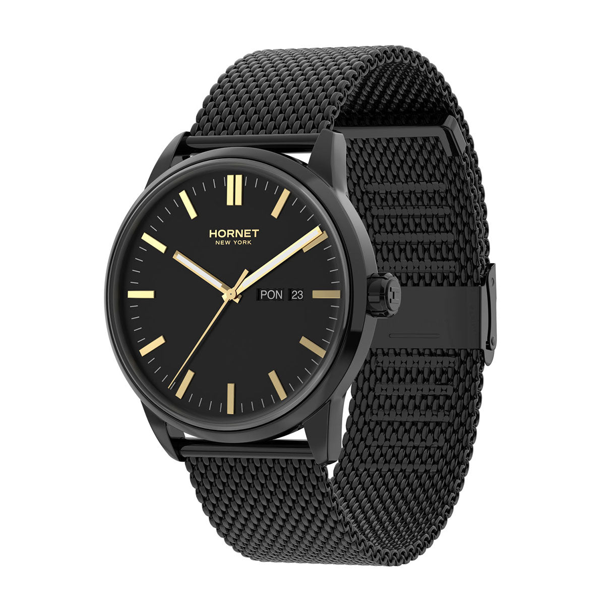 Zegarek na czarnej bransolecie - Hornet Shreve