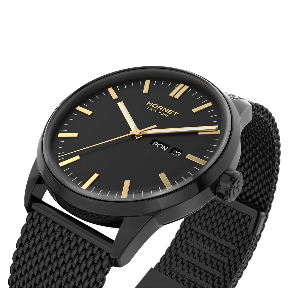 Zegarek na czarnej bransolecie - Hornet Shreve