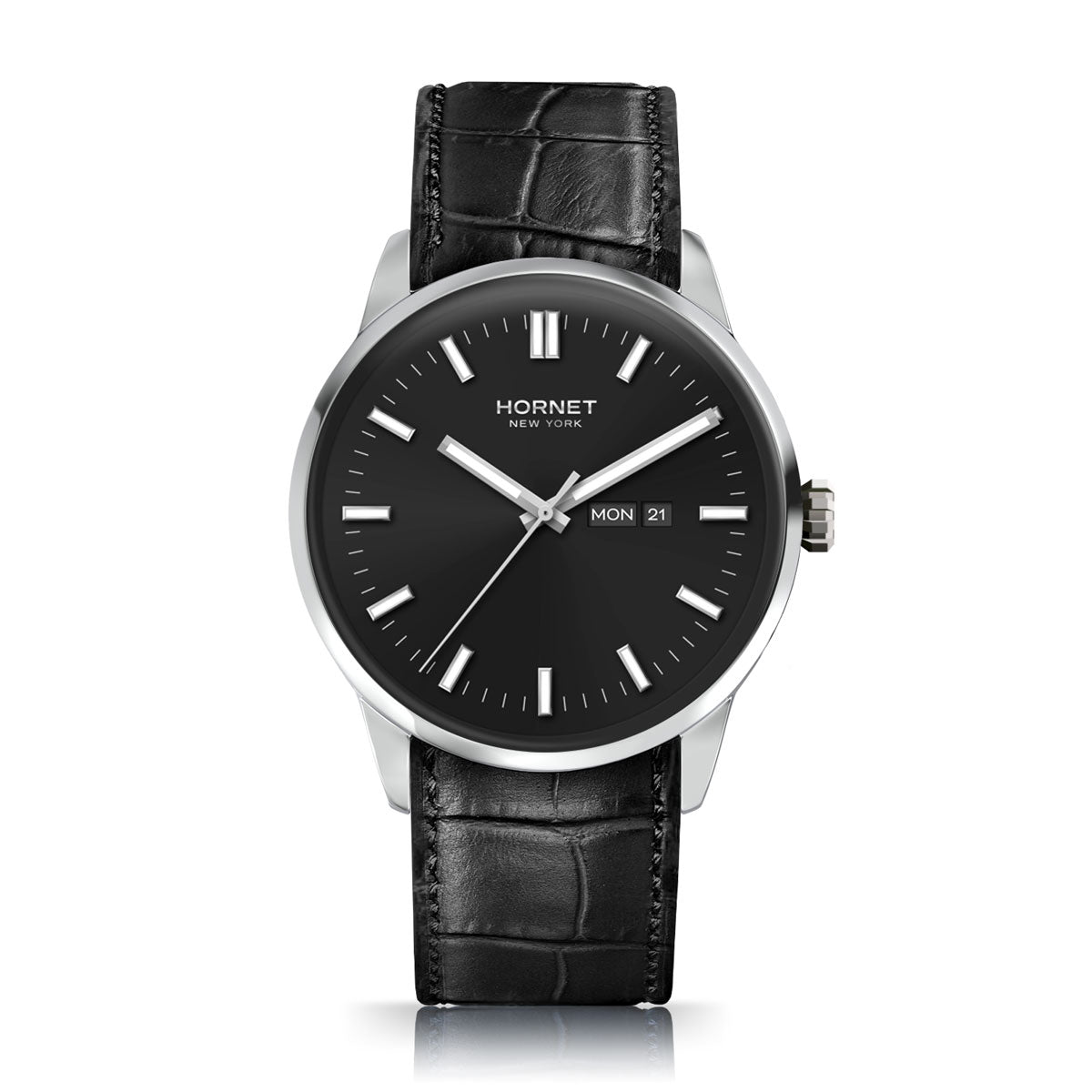 Zegarek na czarnej bransolecie - Hornet Harbor