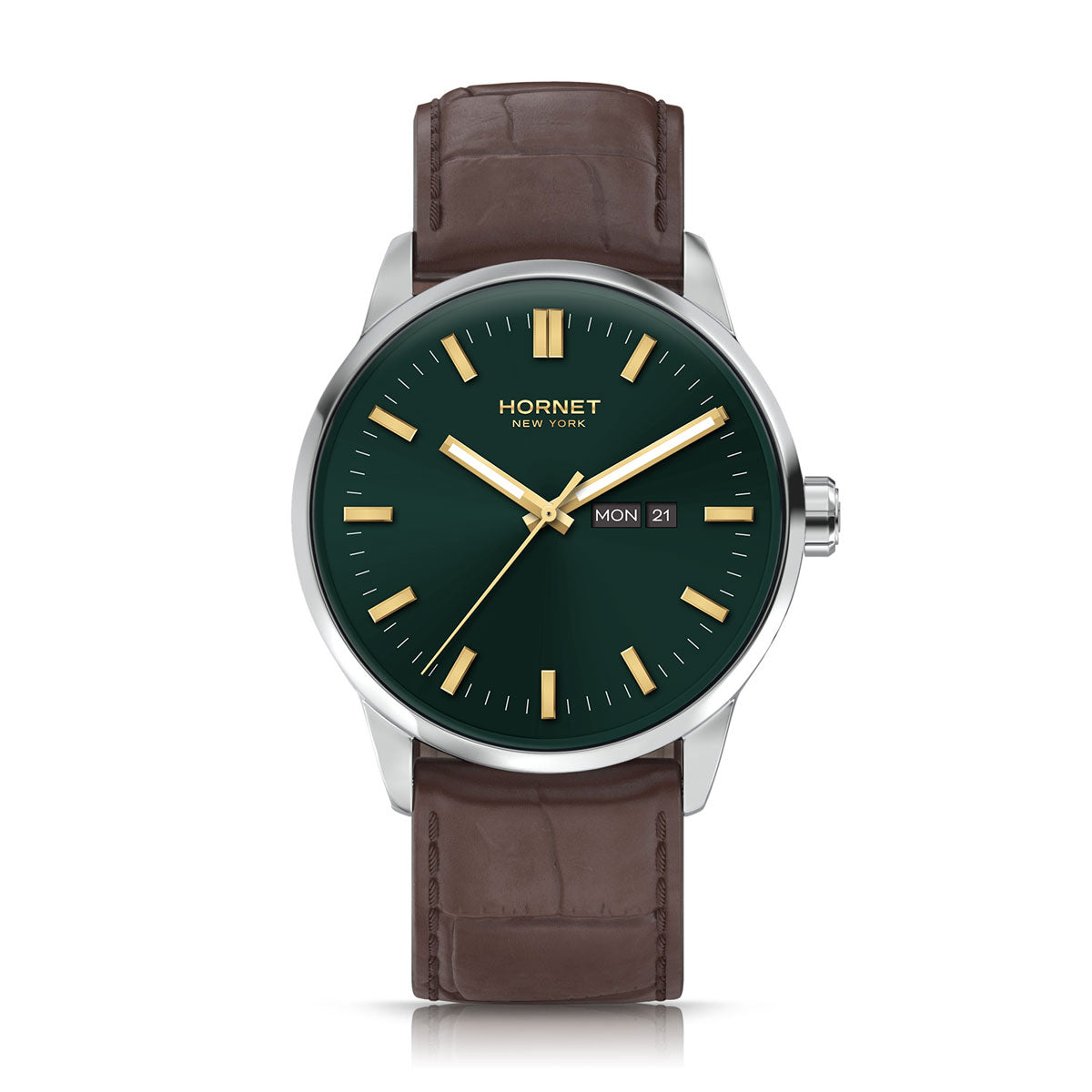 Zegarek na brązowym pasku - Hornet Art Deco