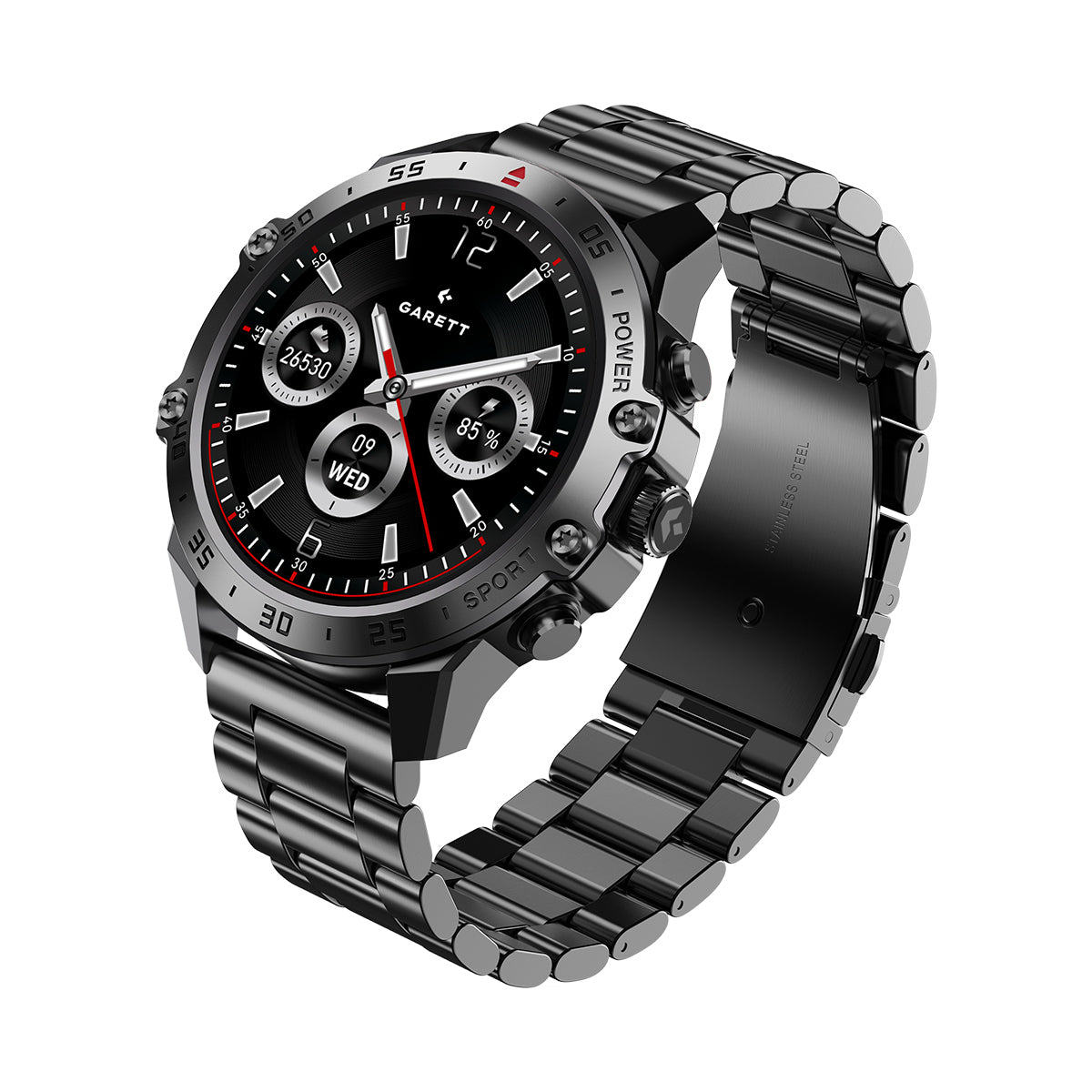 Smartwatch na czarnej bransolecie - Garett V14