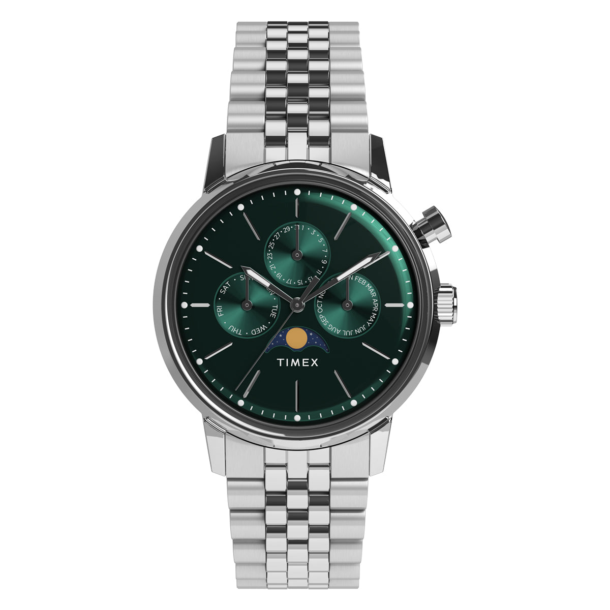 Zegarek na srebrnej bransolecie - Timex Marlin