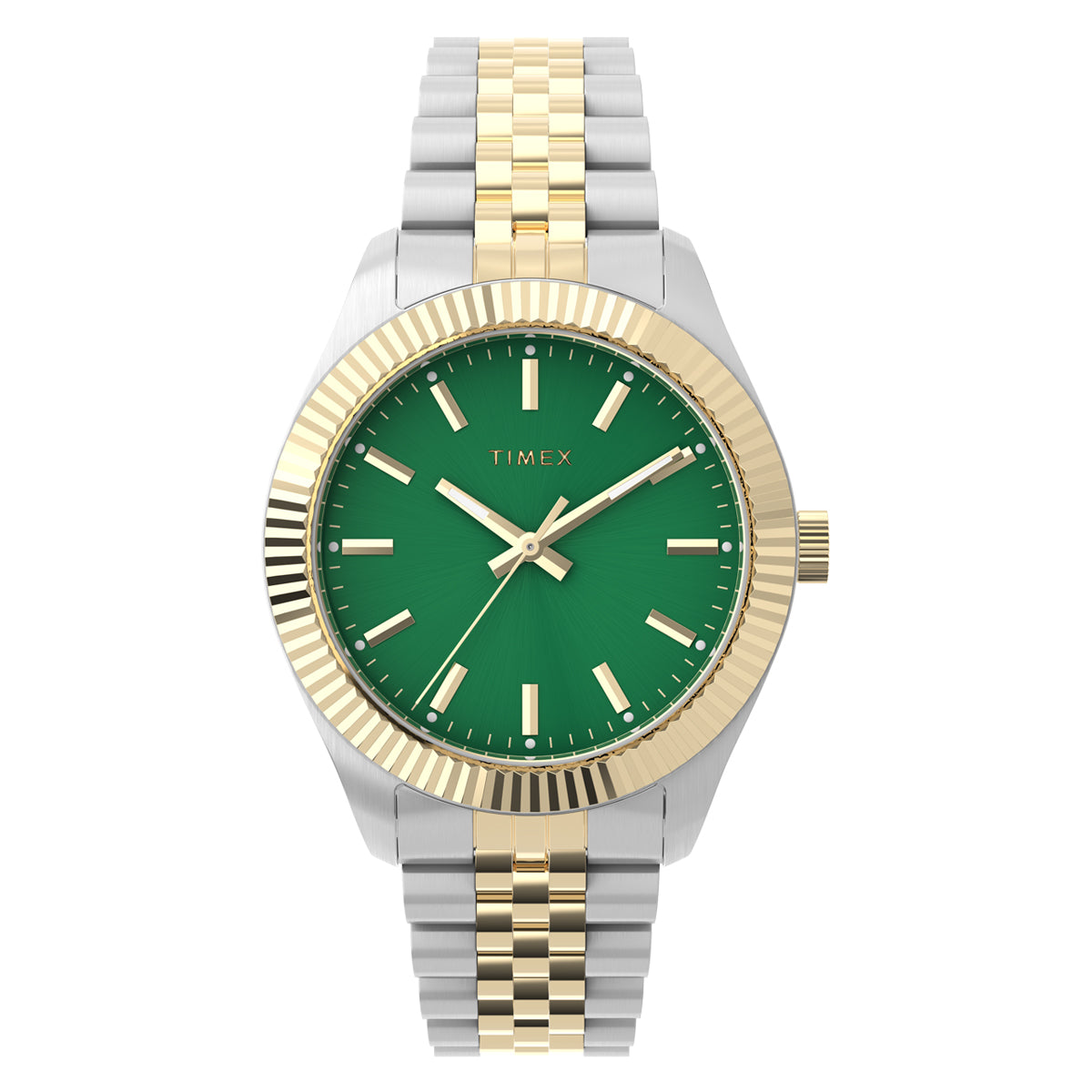 Zegarek na srebrno - złotej bransolecie - Timex Legacy