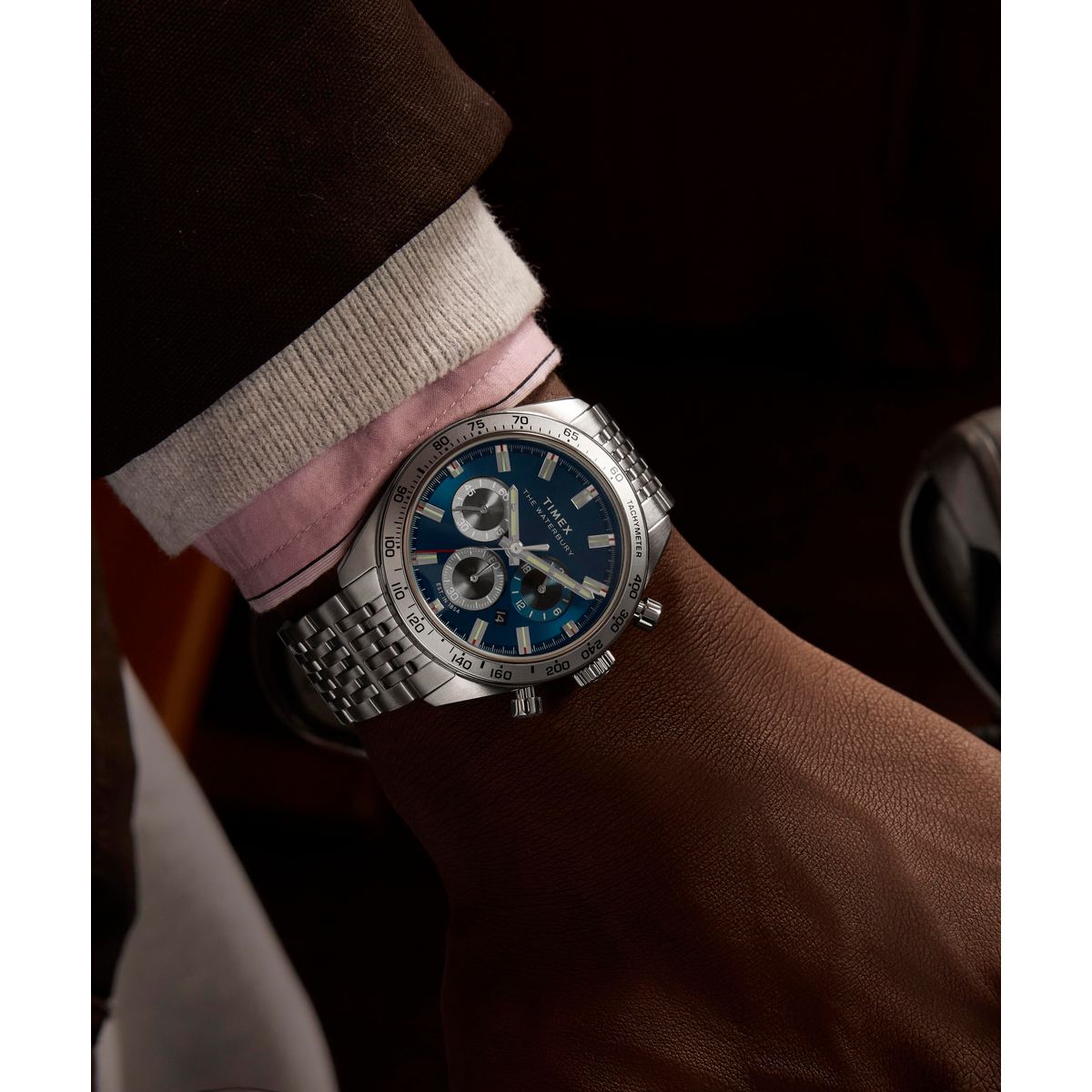 Zegarek na srebrnej bransolecie - Timex Waterbury Traditional