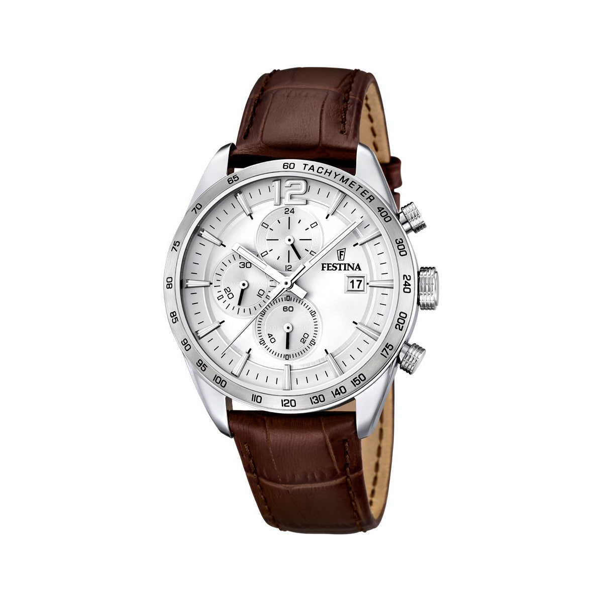 Zegarek na brązowym pasku - Festina  Timeless Chrongraph