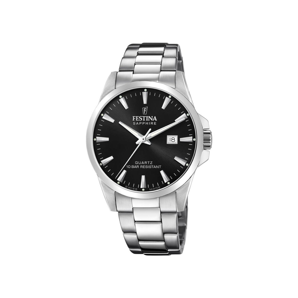 Zegarek na srebrnej bransolecie - Festina Swiss Made Classic Bracelet