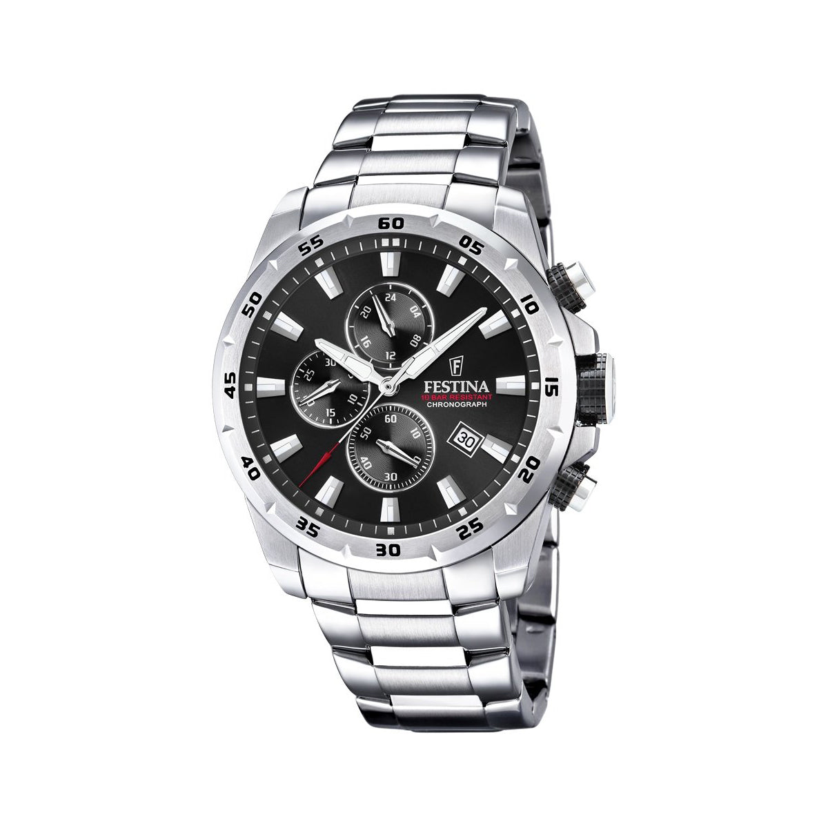 Zegarek na srebrnej bransolecie - Festina Timeless Chronograph