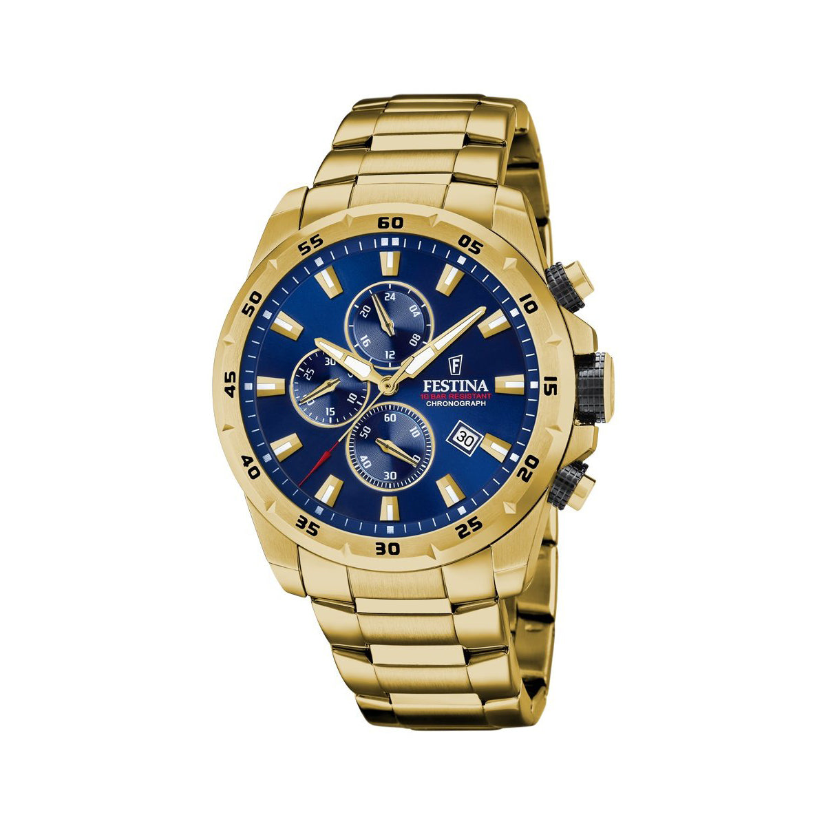 Zegarek na złotej bransolecie - Festina Timeless Chronograph
