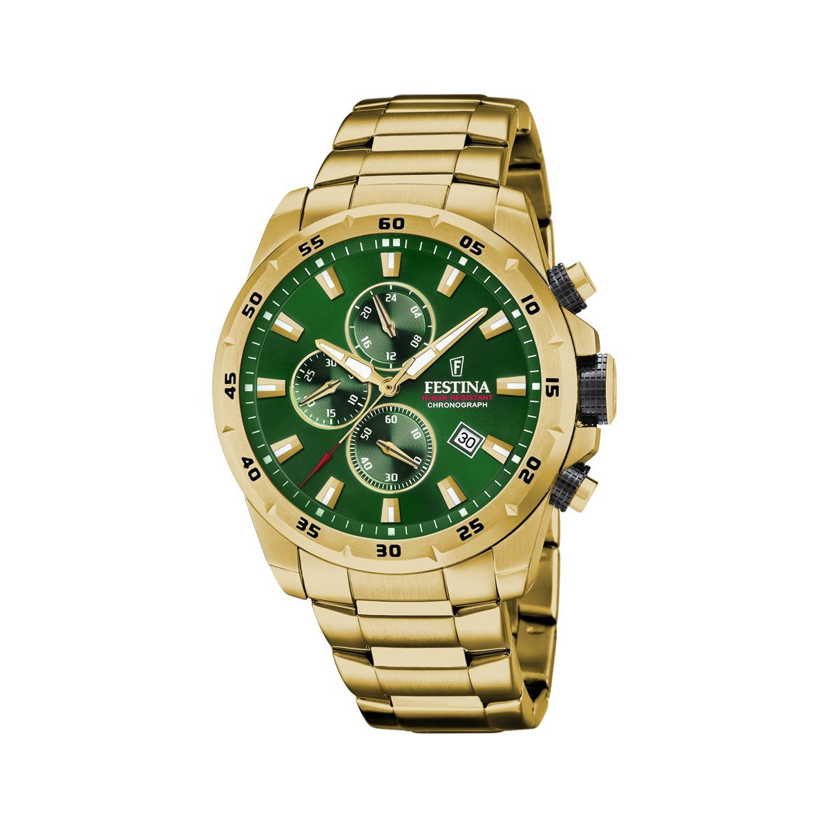 Zegarek na złotej bransolecie - Festina Timeless Chronograph