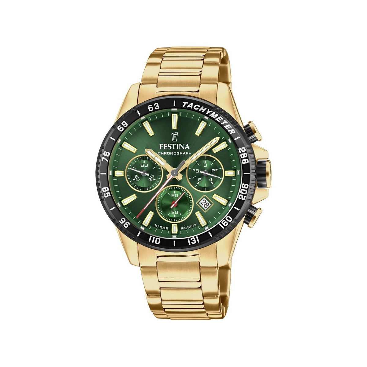 Zegarek na złotej bransolecie - Festina Timeless Chronograph