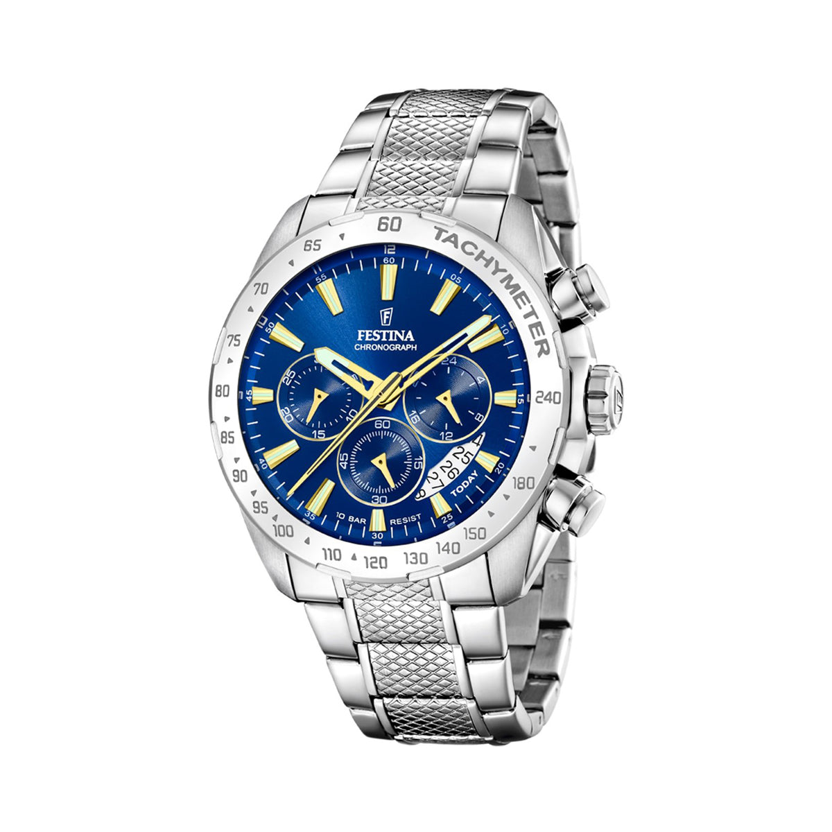 Zegarek na srebrnej bransolecie - Festina Timeless Chronograph