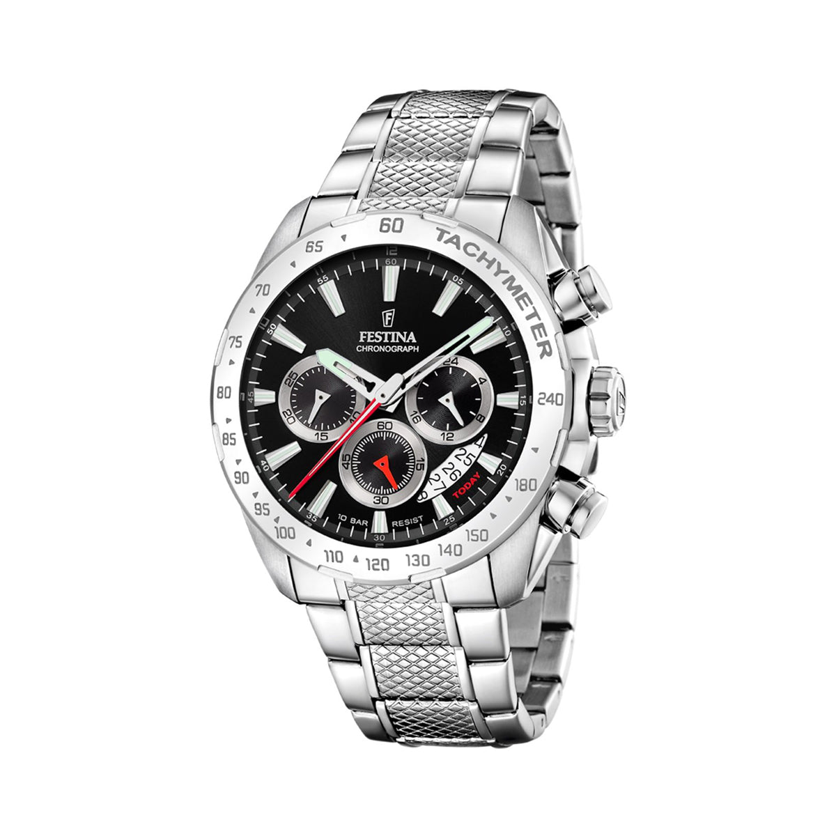 Zegarek na srebrnej bransolecie - Festina Timeless Chronograph