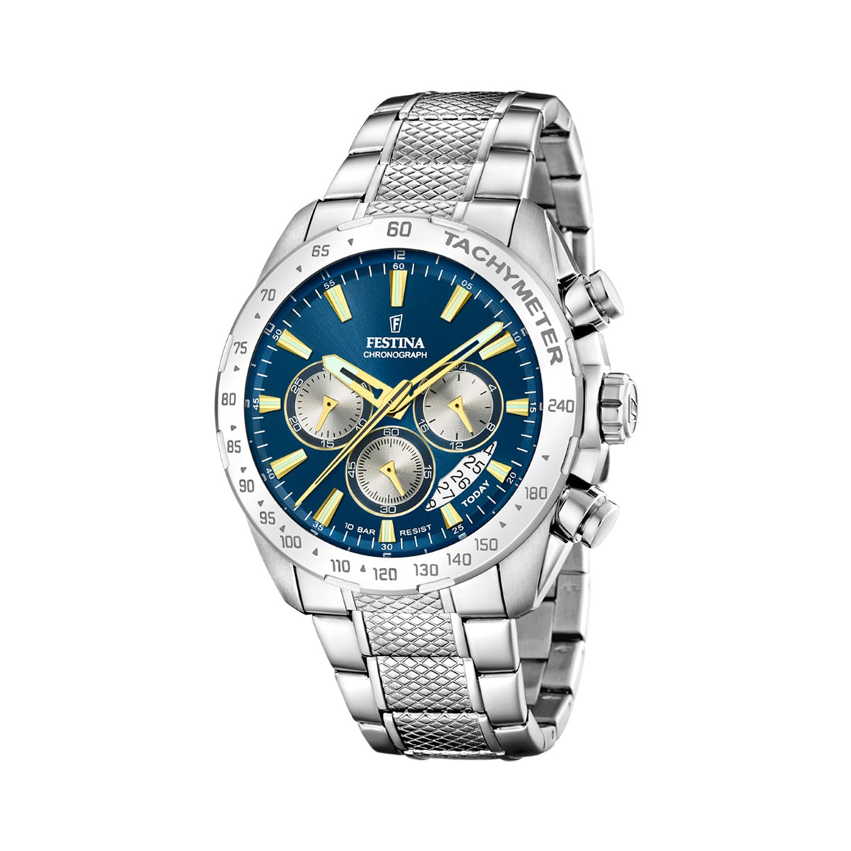 Zegarek na srebrnej bransolecie - Festina Timeless Chronograph