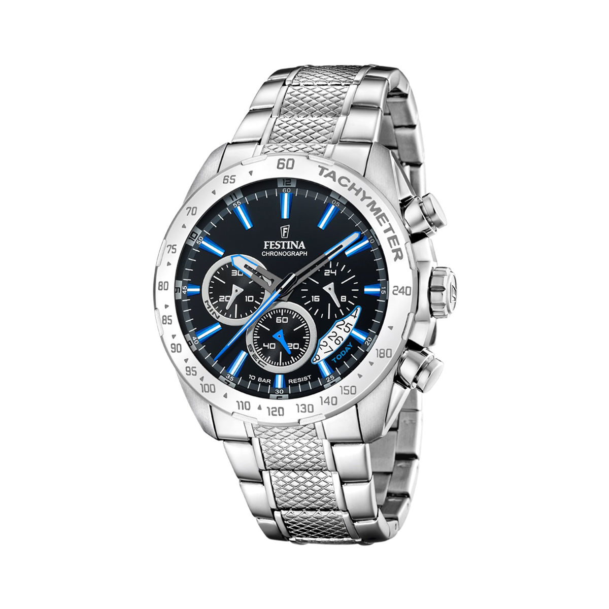 Zegarek na srebrnej bransolecie - Festina Timeless Chronograph