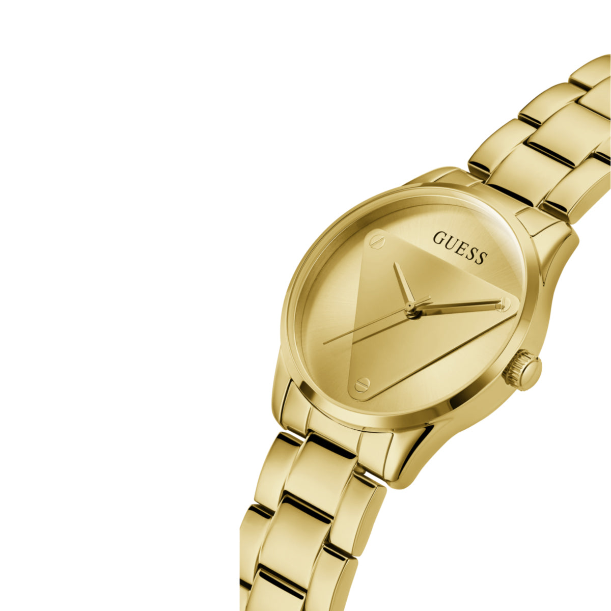 Zegarek na złotej bransolecie - Guess Emblem