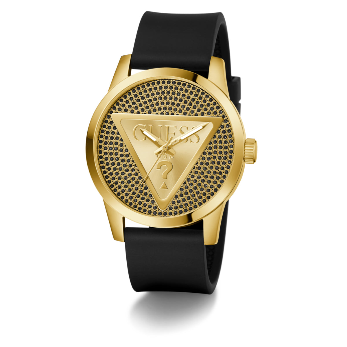 Zegarek na czarnym pasku - Guess Badge