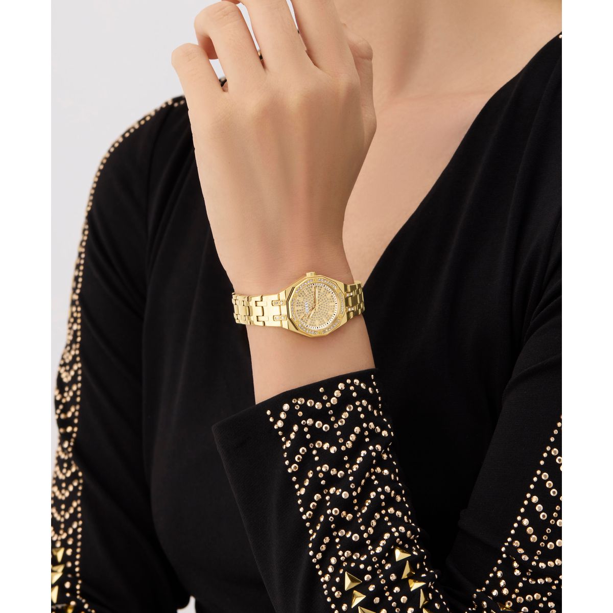 Zegarek na złotej bransolecie - Guess Pixie