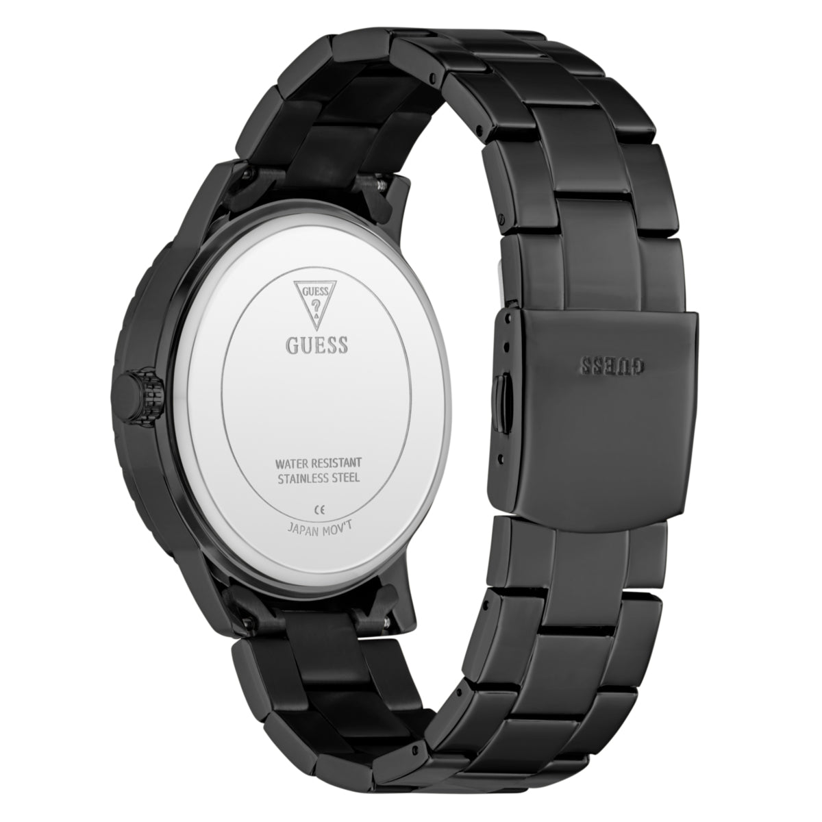 Zegarek na czarnej bransolecie - Guess Monarch