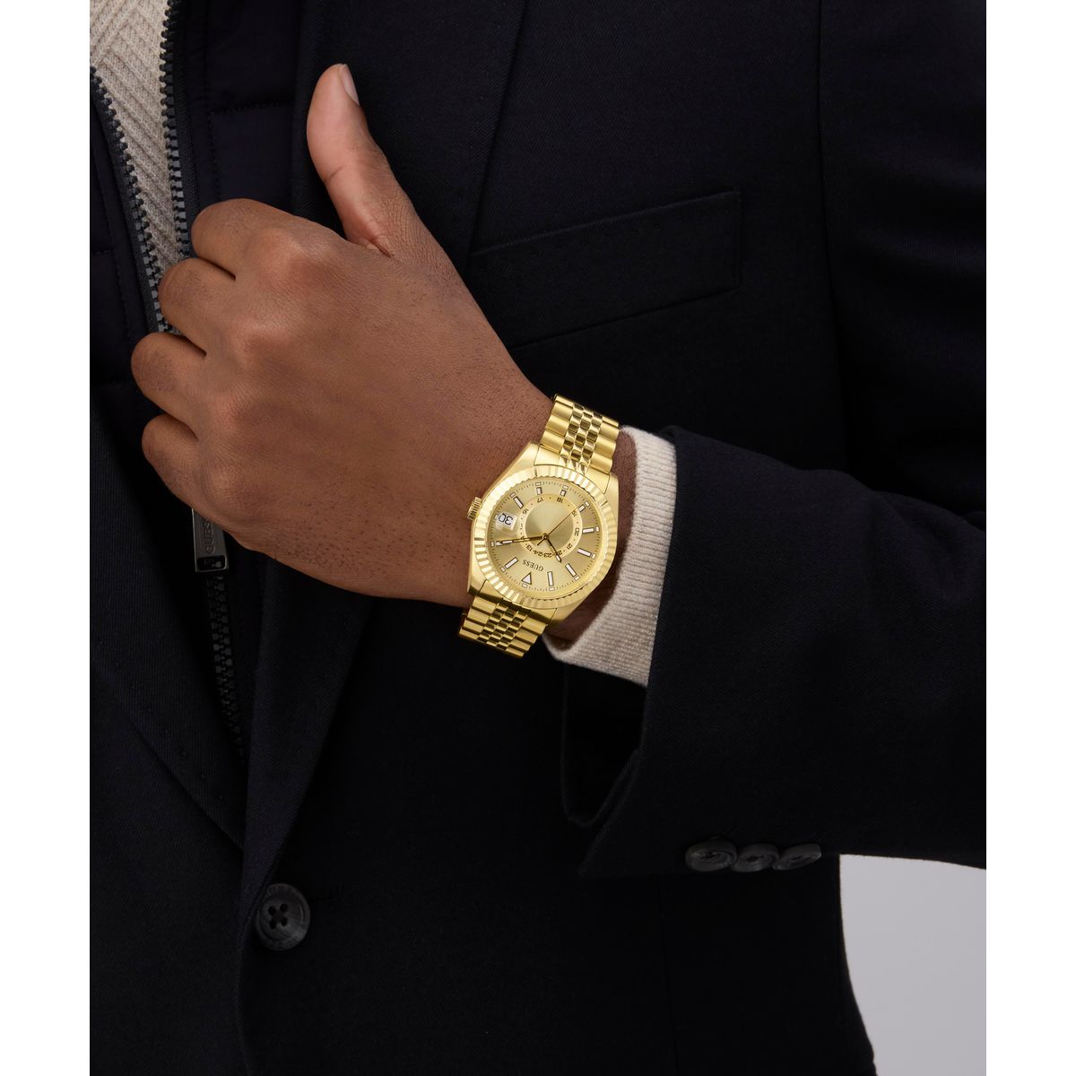 Zegarek na złotej bransolecie - Guess Jaden