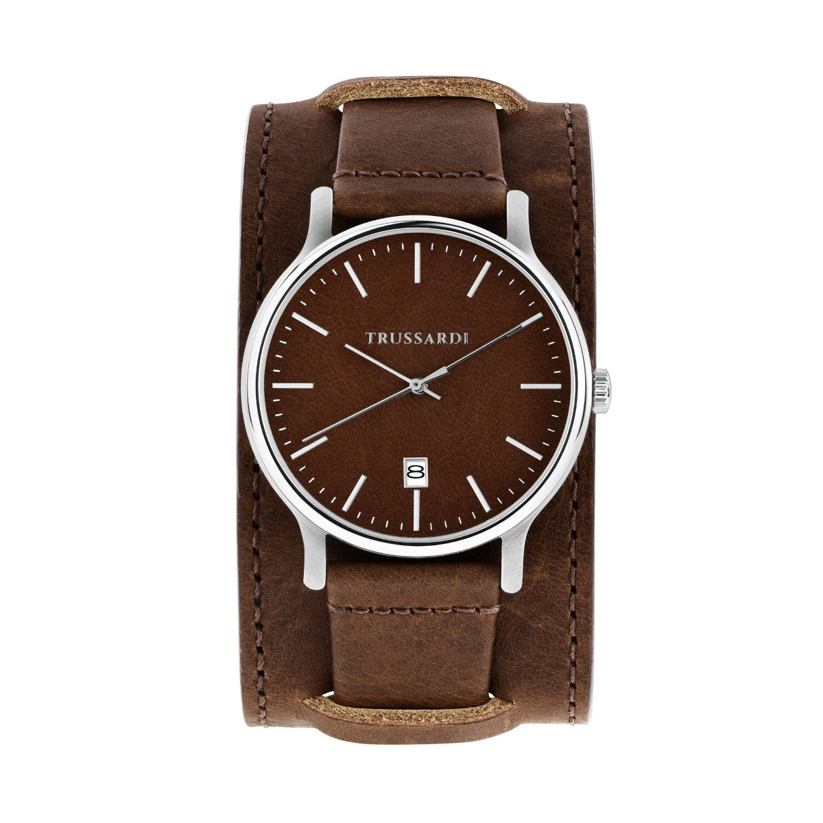 Zegarek na brązowym pasku - Trussardi New Gents