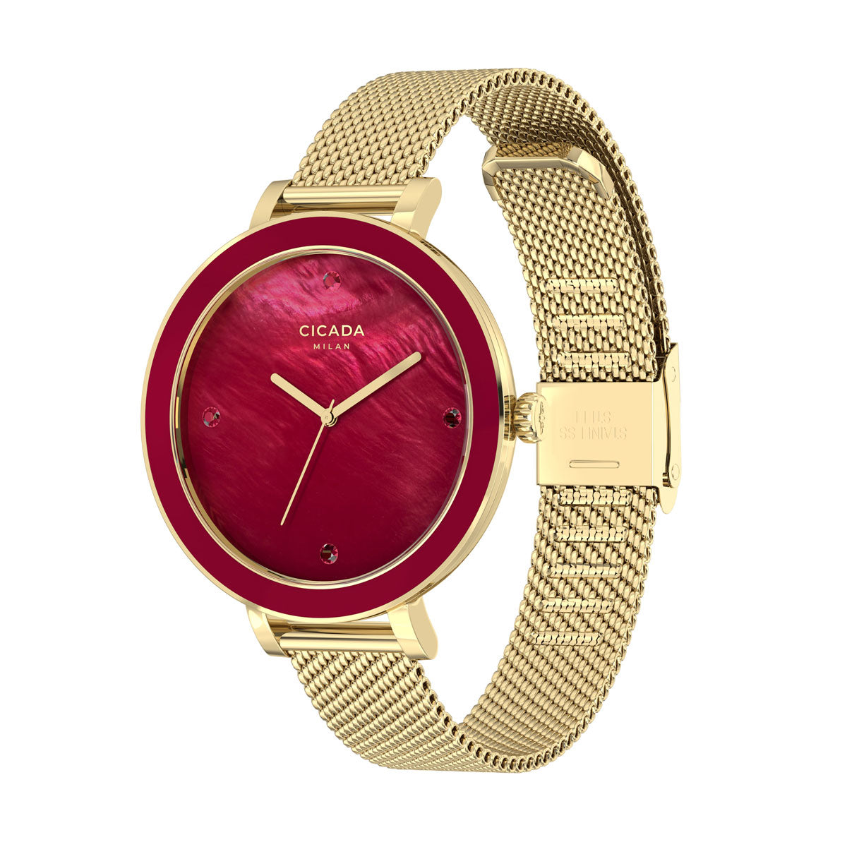 Zegarek na złotej bransolecie - Cicada Amore