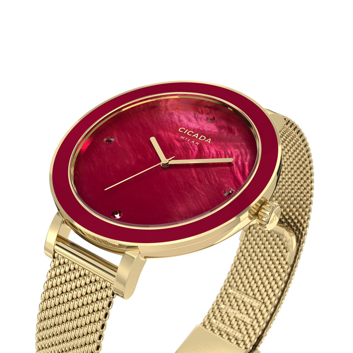 Zegarek na złotej bransolecie - Cicada Amore
