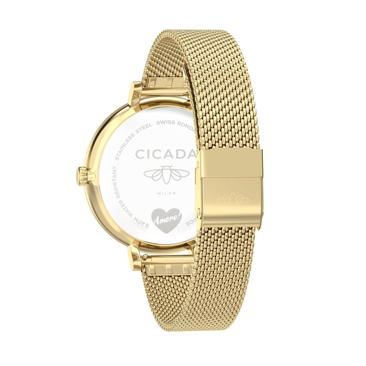 Zegarek na złotej bransolecie - Cicada Amore