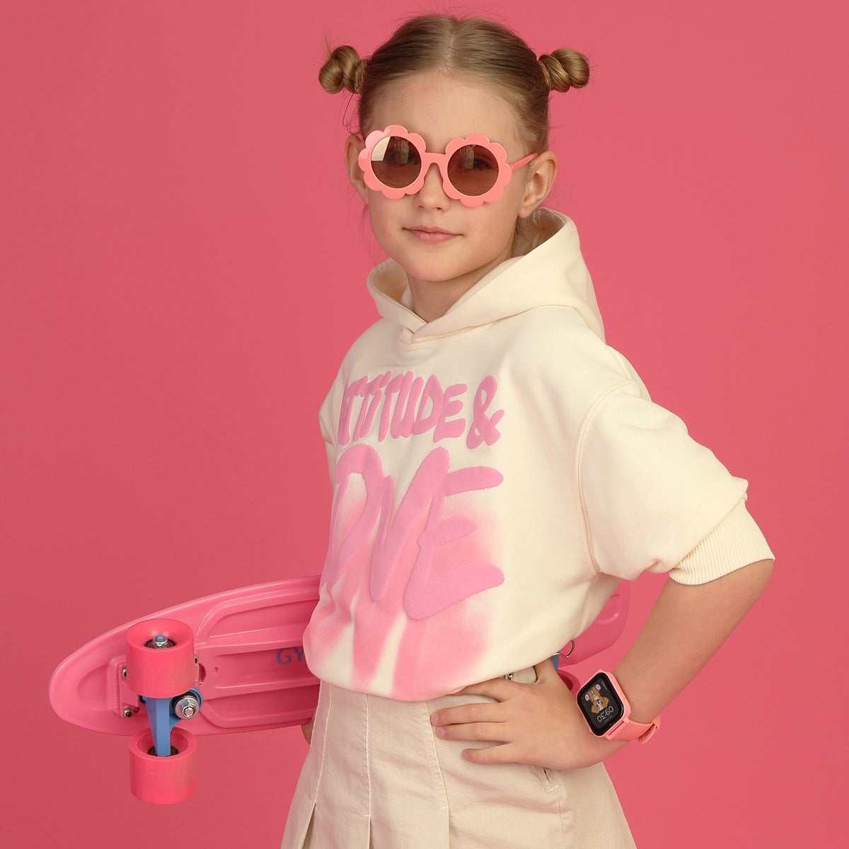 Smartwatch na różowym pasku - Garett Kids Rel 4G