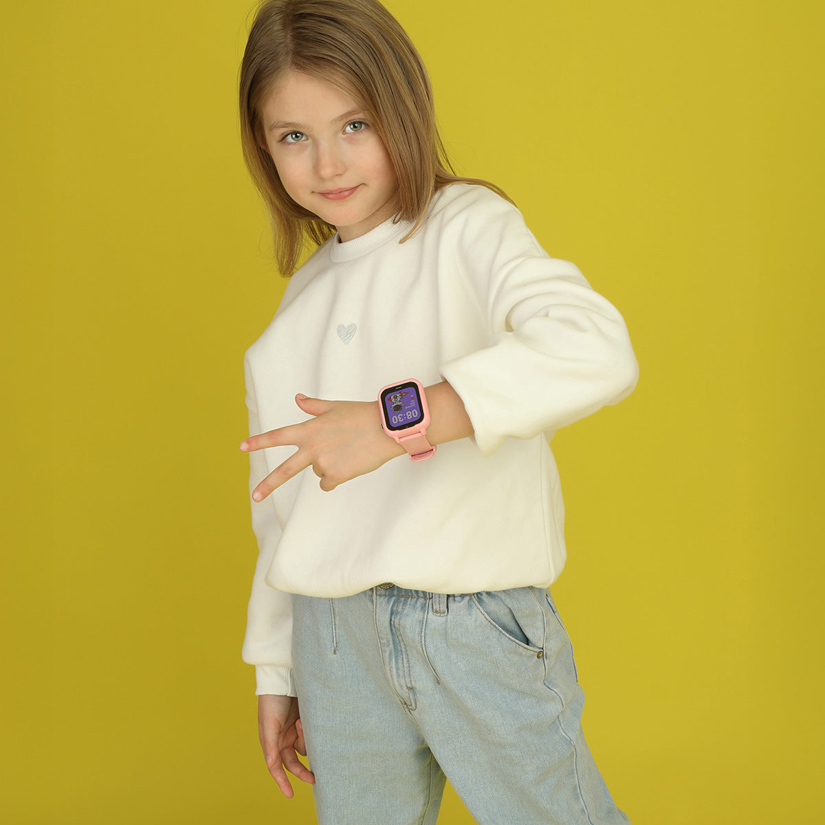 Smartwatch na różowym pasku - Garett Kids Essa GO 4G