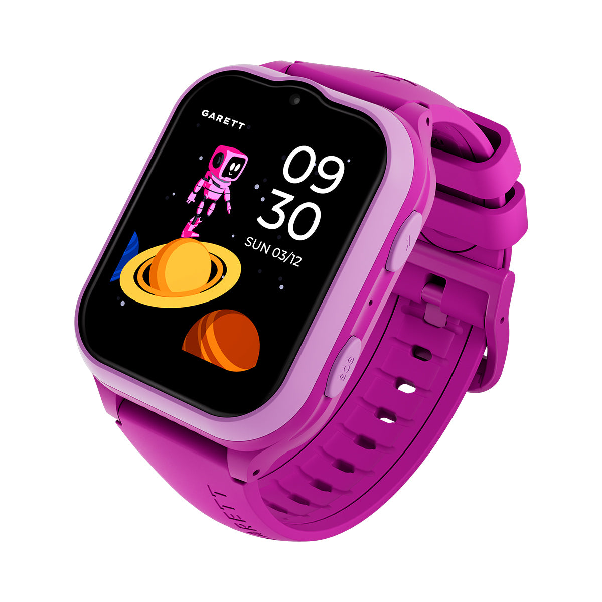 Smartwatch na fioletowym pasku - Garett Kids eSIM 4G