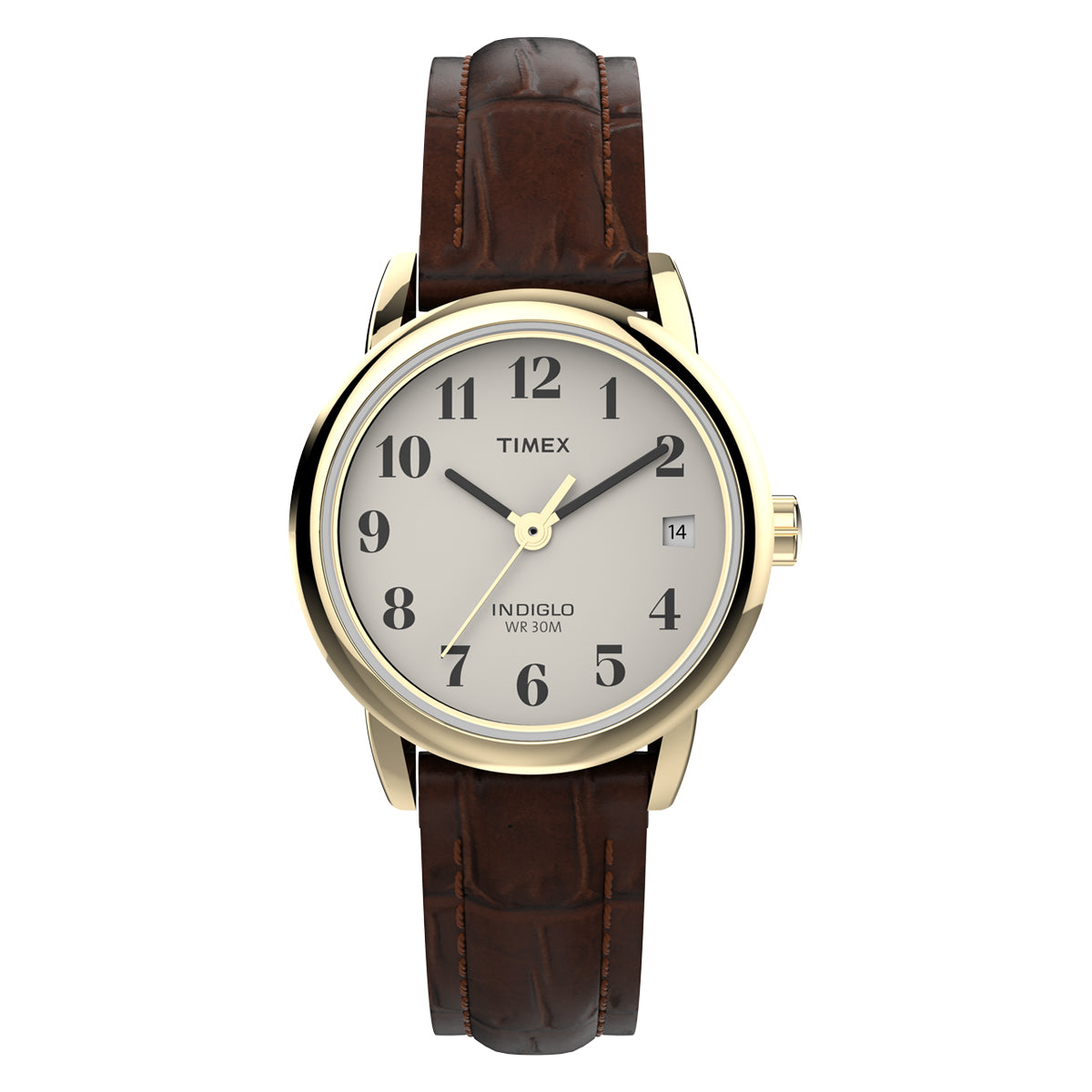 Zegarek na brązowym pasku - Timex Eeasy Reader Classic