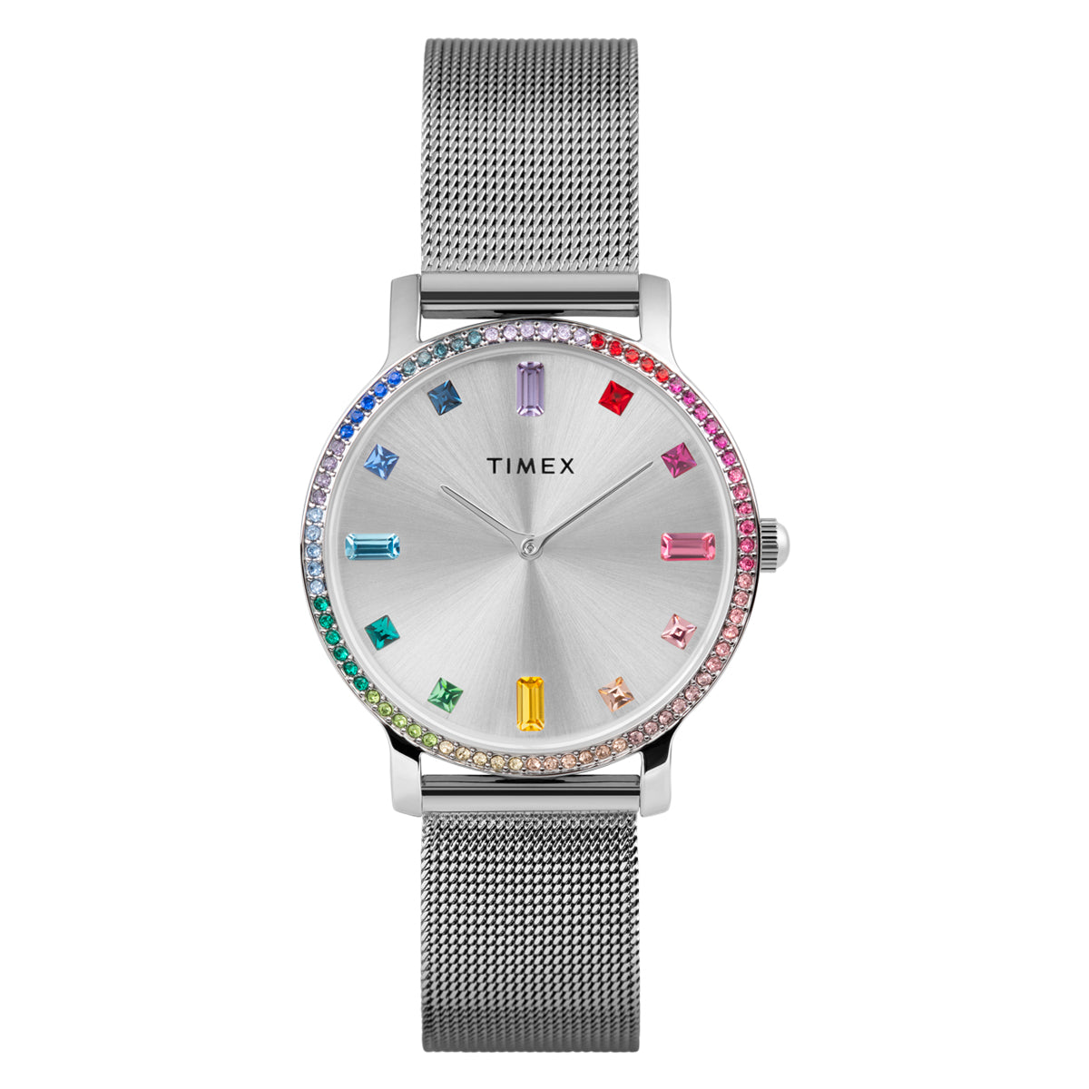 Zegarek na srebrnej bransolecie - Timex Transcend