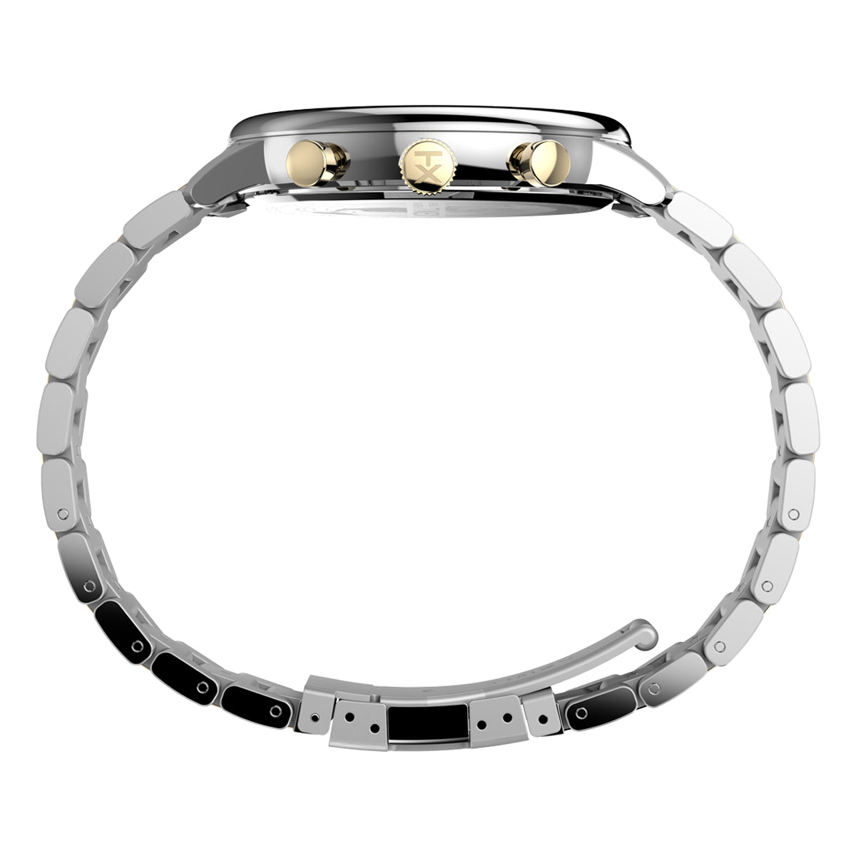 Zegarek na srebrno-złotej bransolecie - Timex Chicago