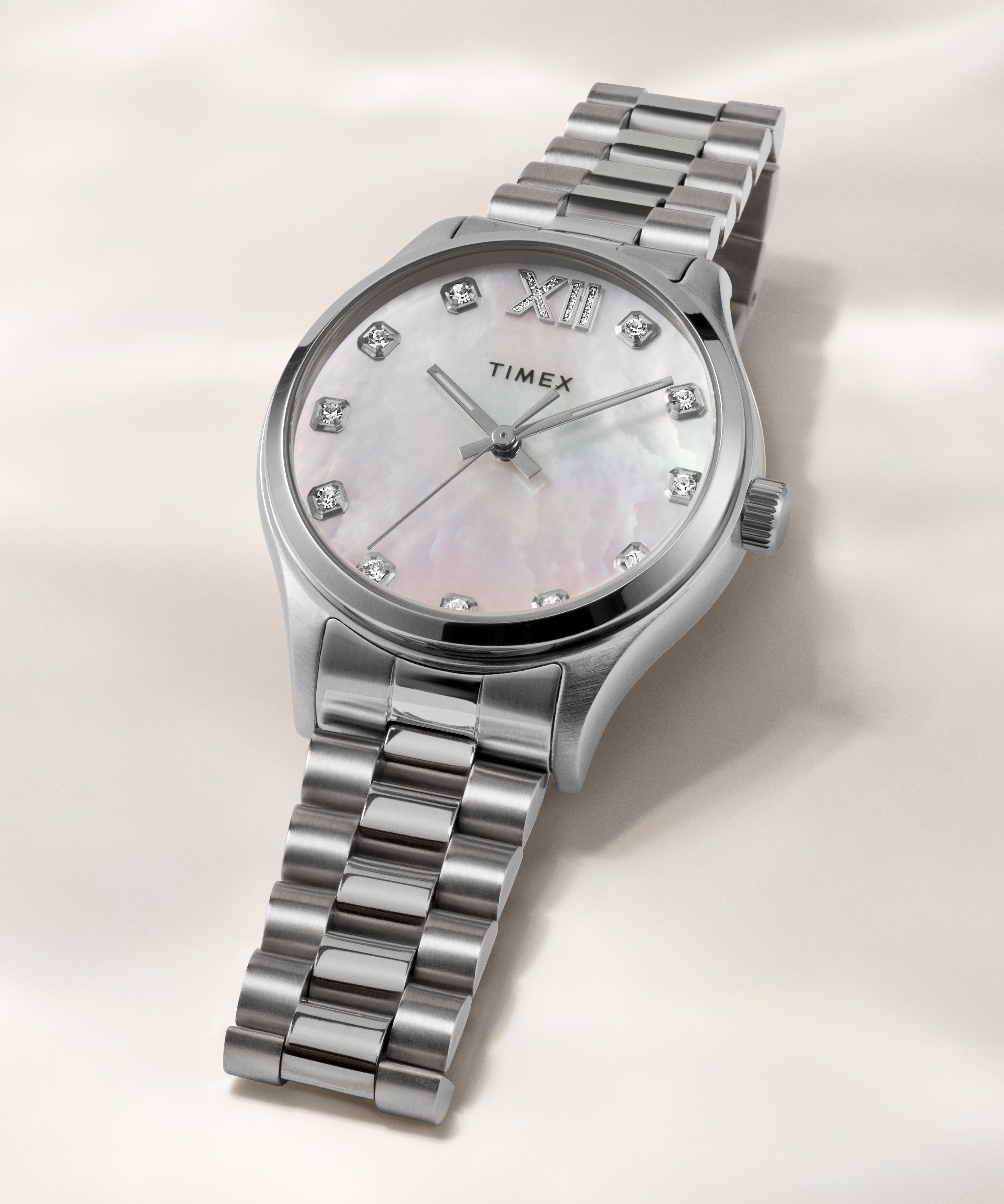 Zegarek na srebrnej bransolecie - Timex Legacy