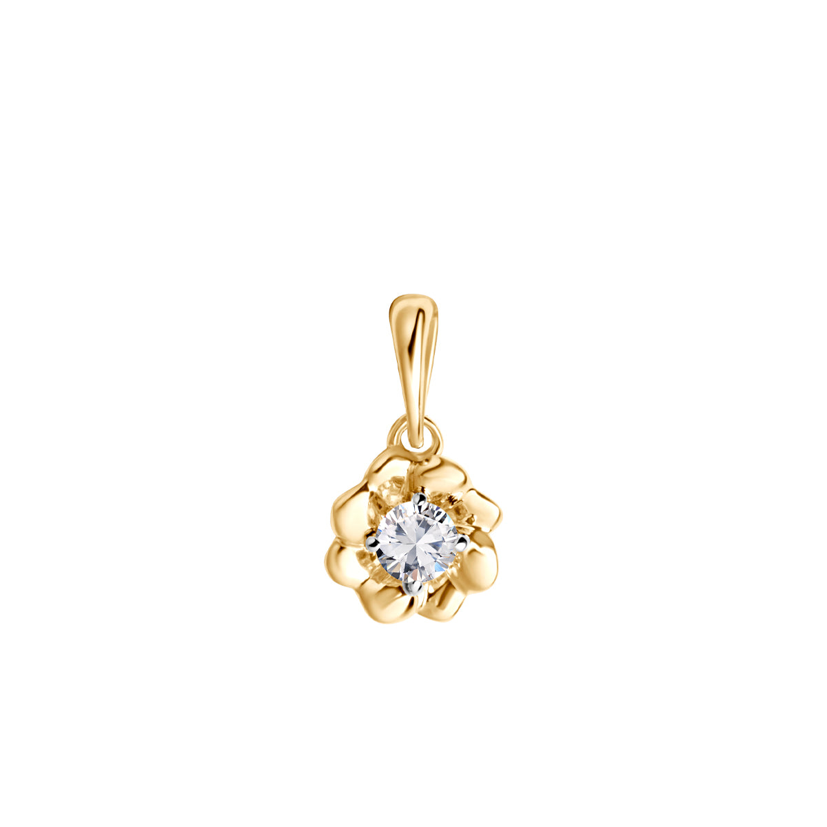 Zawieszka z diamentem - kwiat