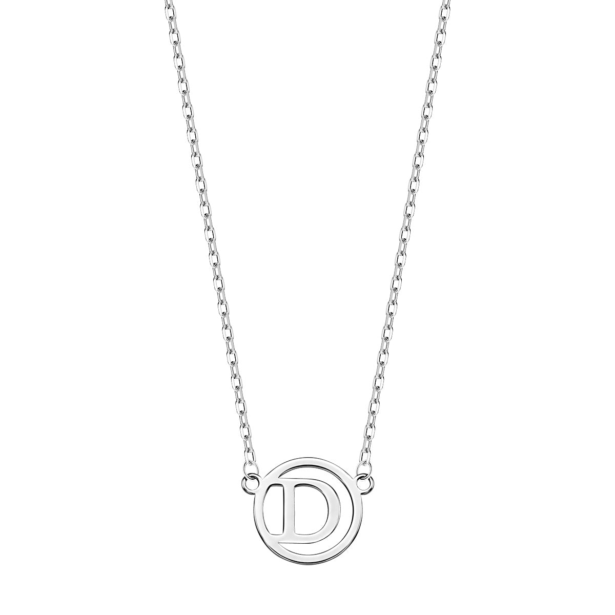 Naszyjnik srebrny - litera D - Motivo
