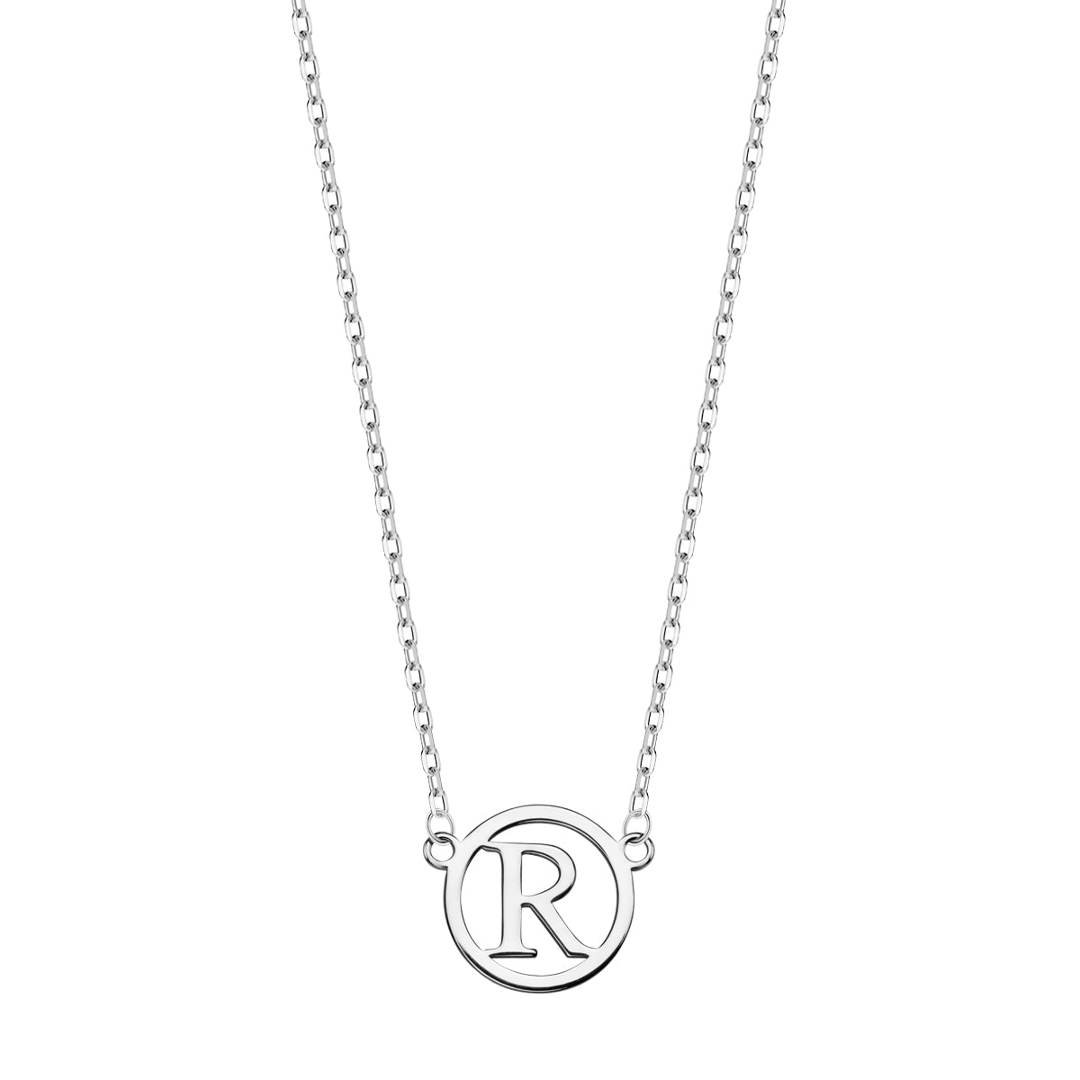 Naszyjnik srebrny - litera R - Motivo