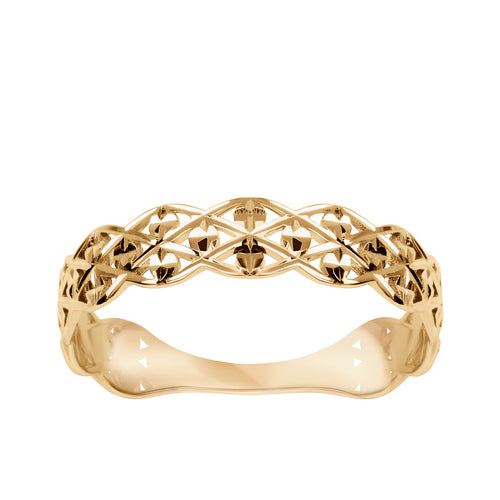 Pierścionek złoty - pleciony