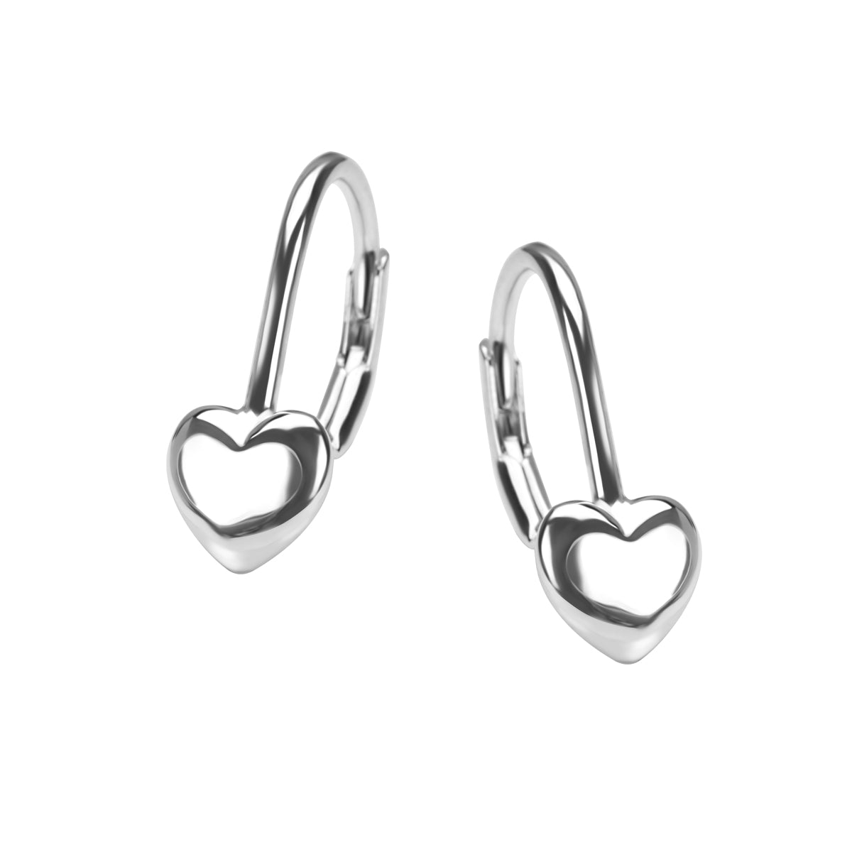Kolczyki srebrne - serca - Symbole Miłości