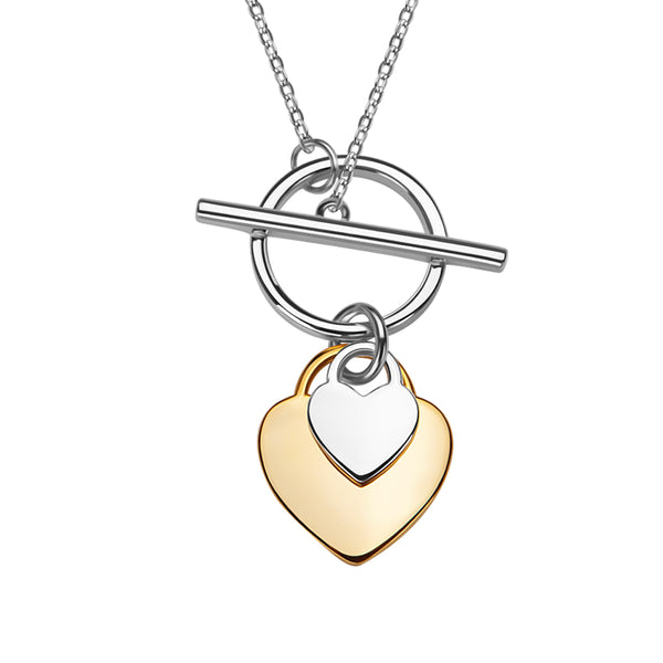 Naszyjnik srebrny pozłacany - Symbole Miłości