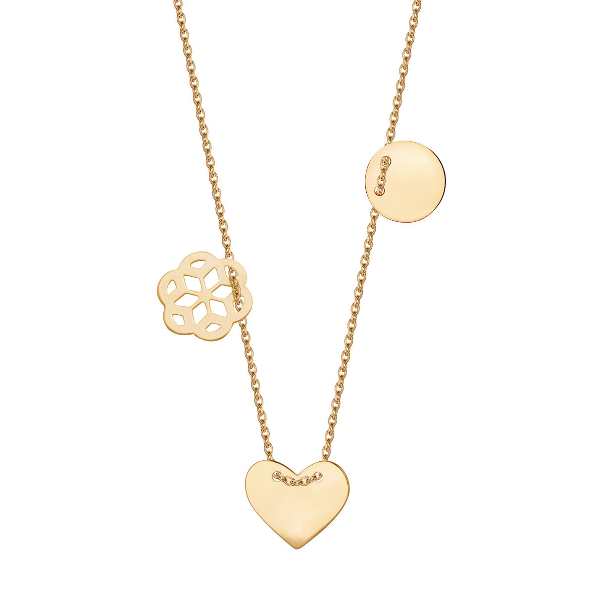 Naszyjnik złoty - serce - Symbole Miłości